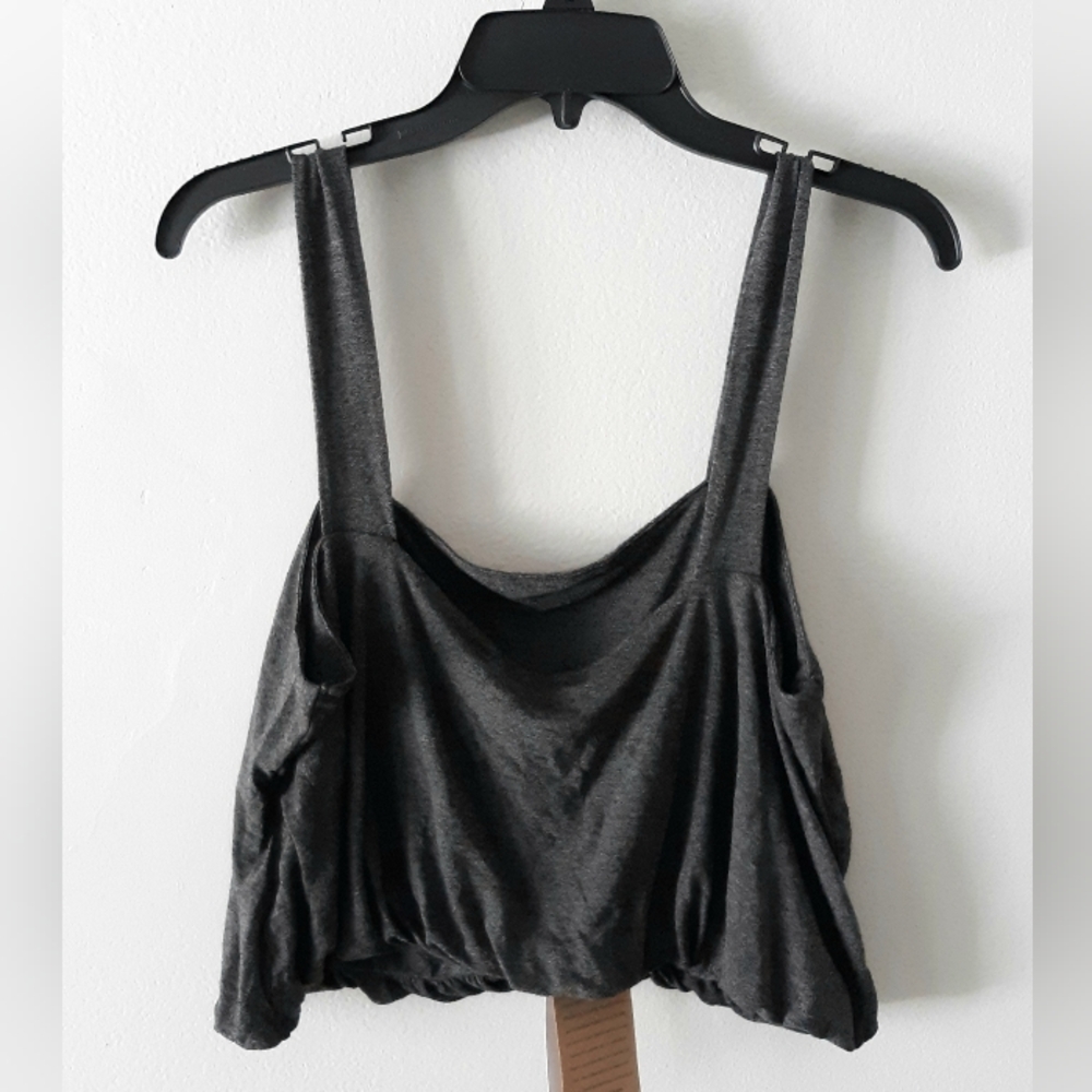 Project Social T Dark Gray Crop Top